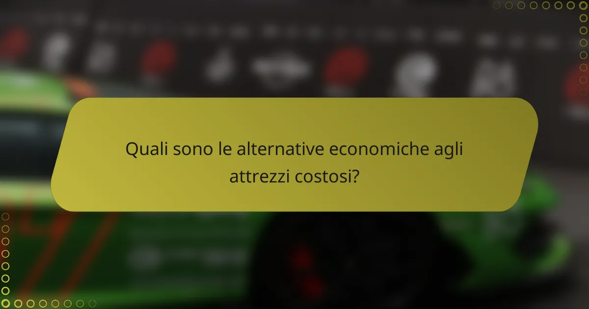 Quali sono le alternative economiche agli attrezzi costosi?